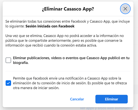 Confirmar eliminación